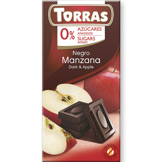 Dark chocolate with apple 75g - Torras
