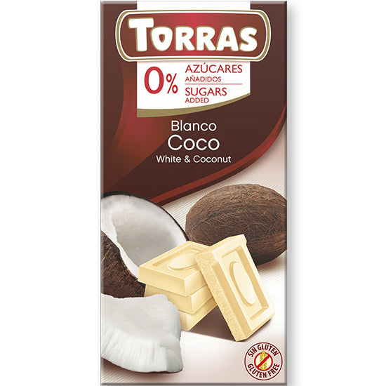 White chocolate with coconut 75g - Torras