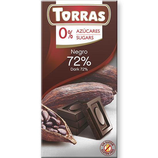 Dark chocolate 72% cocoa 75g - Torras