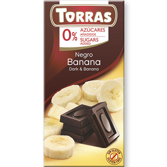 Dark chocolate with banana 75g - Torras