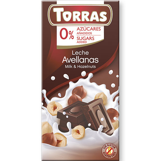 Milk chocolate with hazelnuts 75g - Torras