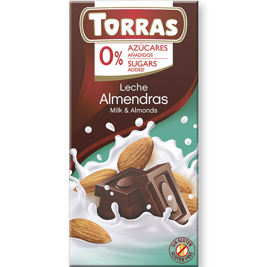 Milk chocolate with almonds 75g - Torras