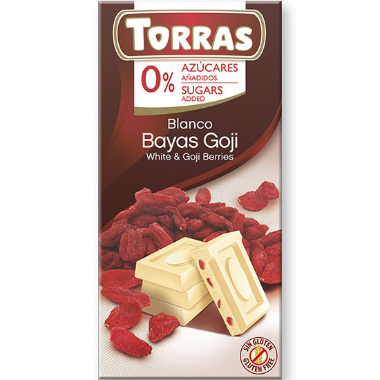 White chocolate with goji 75g - Torras