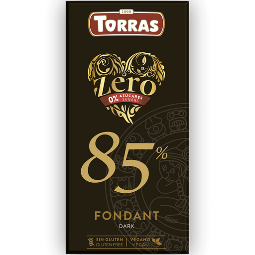 Dark Chocolate 85% ZERO Sugar 100g - Torras - JUG deli