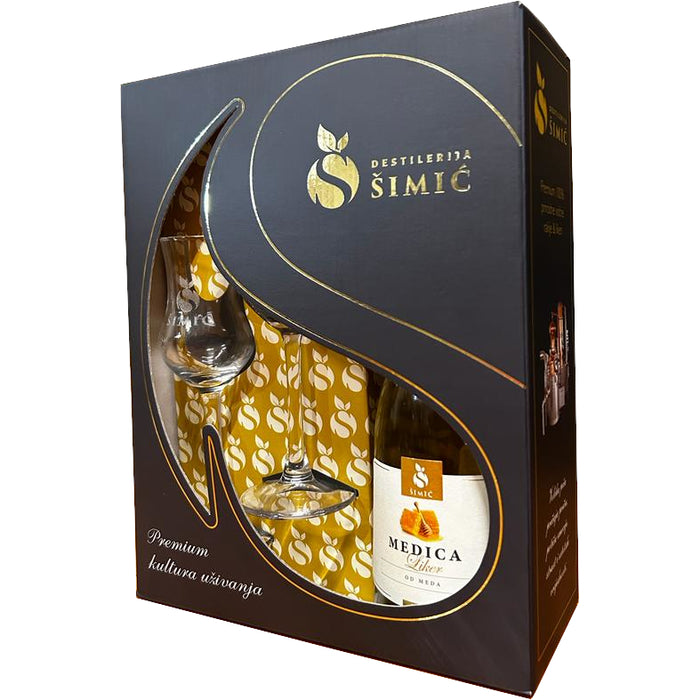 Medica (honey) Gift box with glasses - Šimić