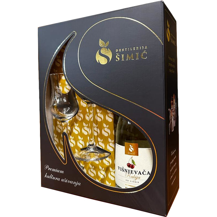 Višnjevača (cherry) Gift box with glasses - Šimić