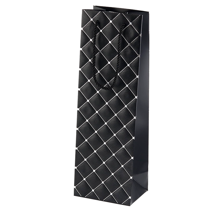 Bag Luxury Rhombus (for 1 bottle) Shine Black