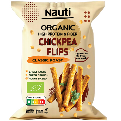 Organic Chickpea Flips Classic 55g - Nauti - JUG deli