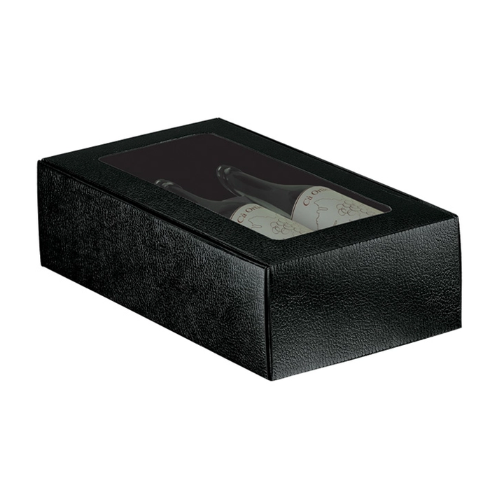 Box with window (2 bottles) BLACK