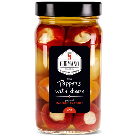 Mix Peppers with Cheese hot 960g - Gurmano - JUG deli
