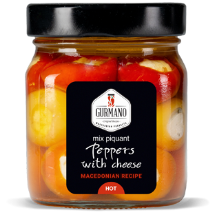 Mix Peppers with Cheese hot 290g - Gurmano - JUG deli