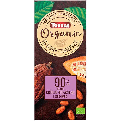 Dark Organic 90% cocoa 100g - Torras - JUG deli