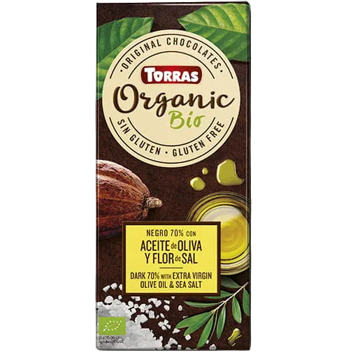 Organic Dark 70% with Olive Oil and Salt 100g - Torras - JUG deli