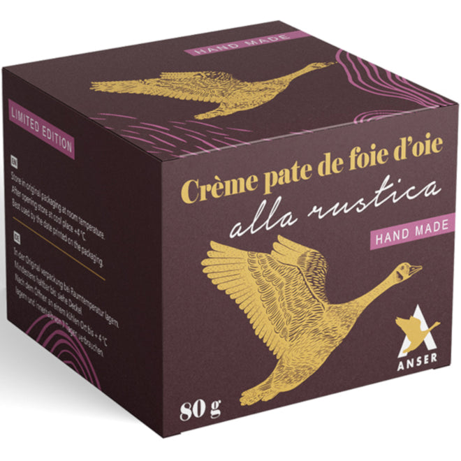 Creme pate de foie d´oie alla rustica 80g - Anser