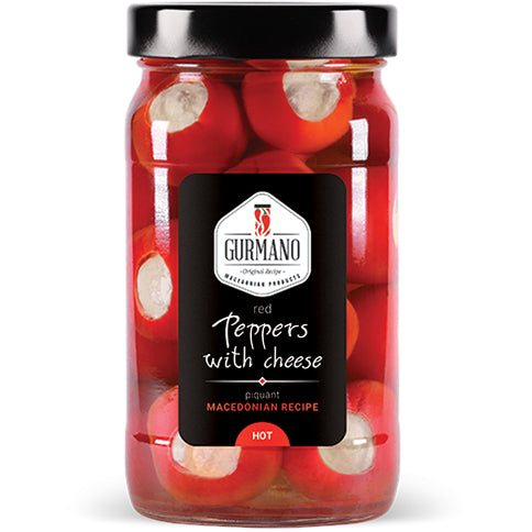 Red Peppers with Cheese hot 960g - Gurmano - JUG deli