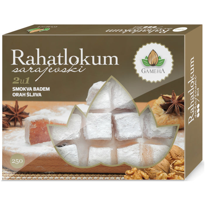 Rahatlokum fig & almond, plum & wallnut 250g