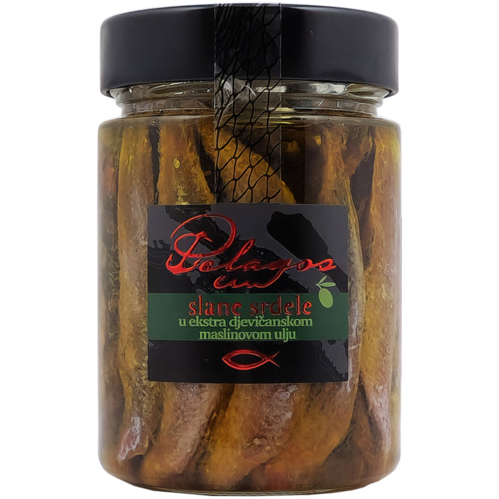 Salty sardine in olive oil - Pelagos