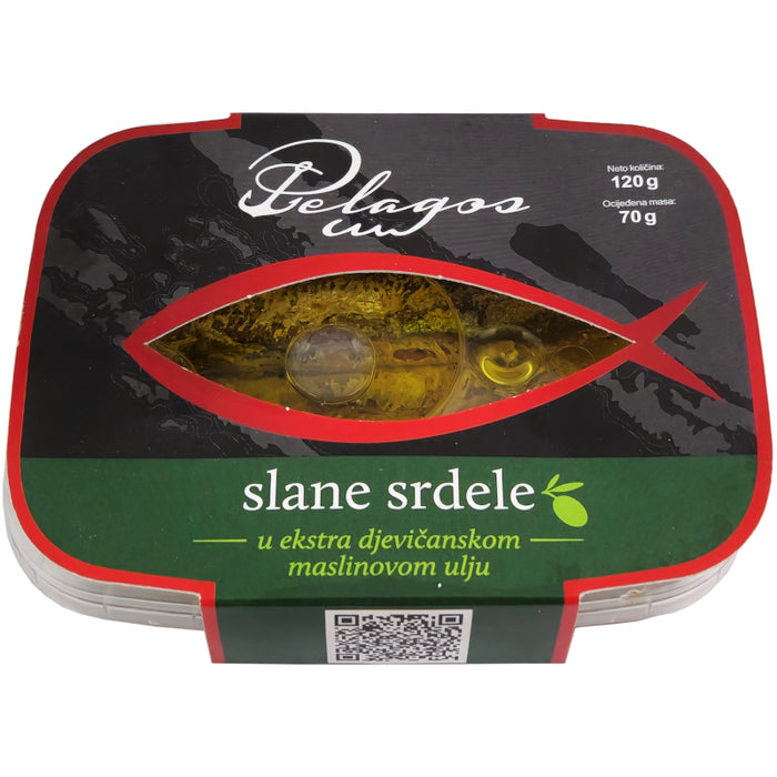 Salty sardine in olive oil 120g - Pelagos